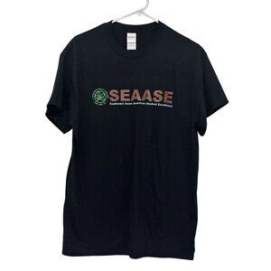 Gildan SEAASE Southeast Asian American Student Excellence Black T-Shirt M 100% C